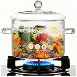 MJZQCD Glass Cooking Stovetop Pots,64oz/1900ml...