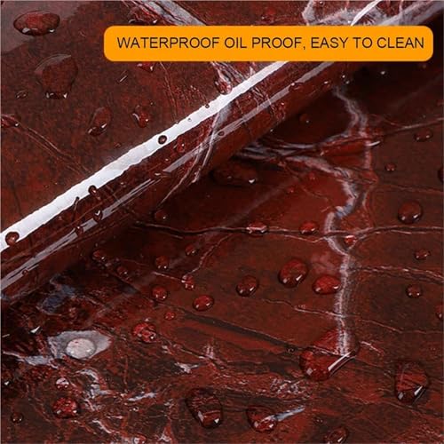 Papier peint vinyle marbre rouge pour rénover vos meubles - 7
