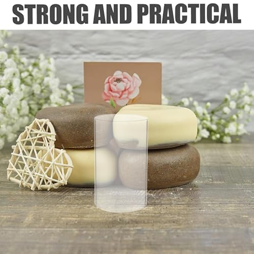 BESTOYARD 4 Stück Transparente Kerzengläser 7X7X3.94In Glaszylinder Ohne Boden Windschutz Glasabdeckung Für Kerzen Tischdekoration Und Bastelideen