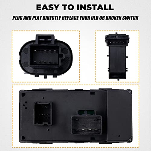 Power Window Control Switch Button Front Driver Side Door Lock Switch & Mirror Switch Compatible With 2007-2013 Chevy Silverado/Gmc Sierra 1500 2500Hd 3500Hd #TOP1