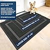 OLANLY Front Door Mat Indoor Outdoor Entrance, Waterproof All-Season, All-Weather Doormat, Sturdy Natural Rubber, Fade Resistant, Low Profile, Easy Clean Patio Porch Entryway Mat, 29.5x17, Black #2