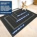 OLANLY Front Door Mat Indoor Outdoor Entrance, Waterproof All-Season, All-Weather Doormat, Sturdy Natural Rubber, Fade Resistant, Low Profile, Easy Clean Patio Porch Entryway Mat, 29.5x17, Black