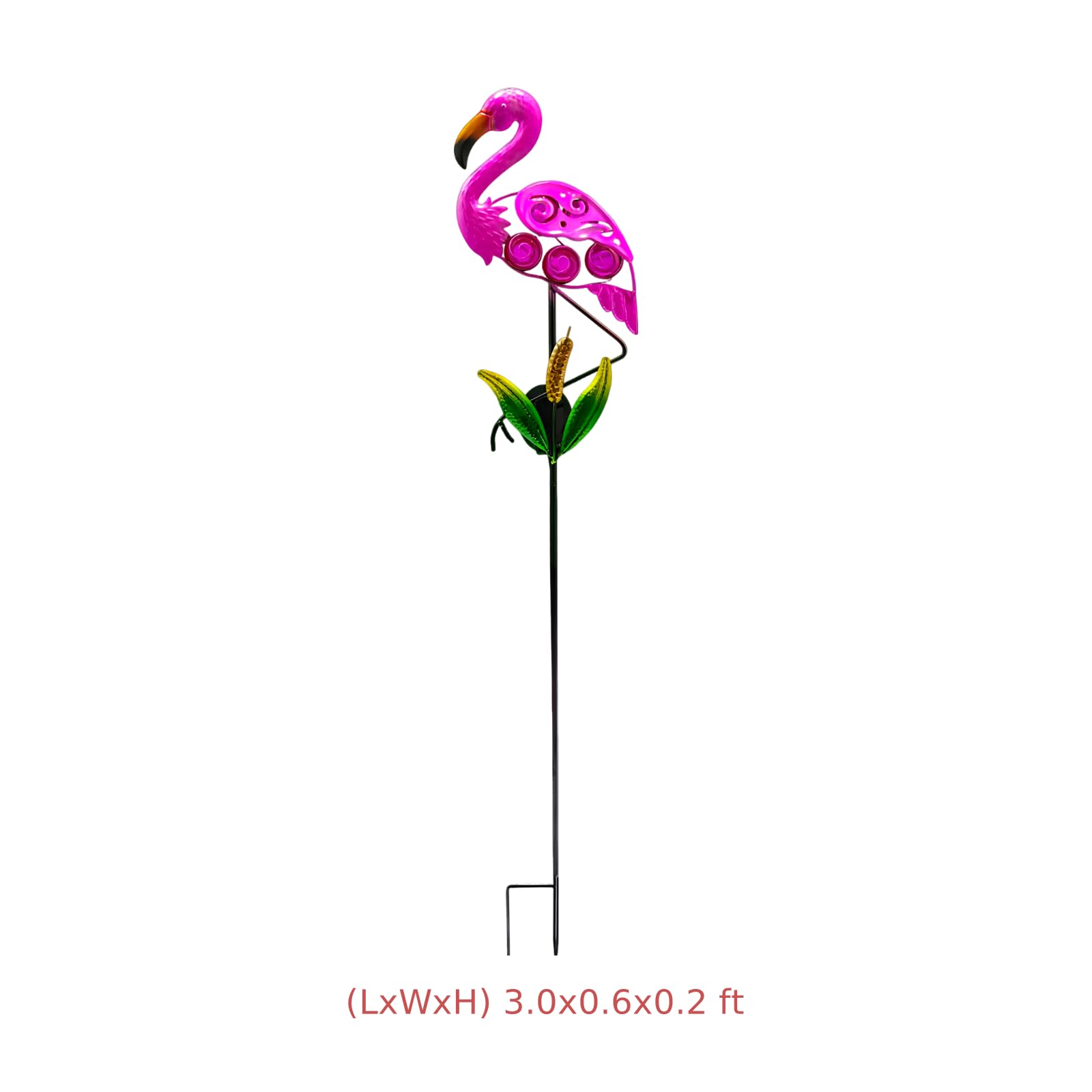 Pink Flaming Solarne światła ścieżkowe, 91 cm, metalowe słupki, wodoodporna dekoracja ogrodowa na trawnik, podwórko, patio, lampa dekoracyjna