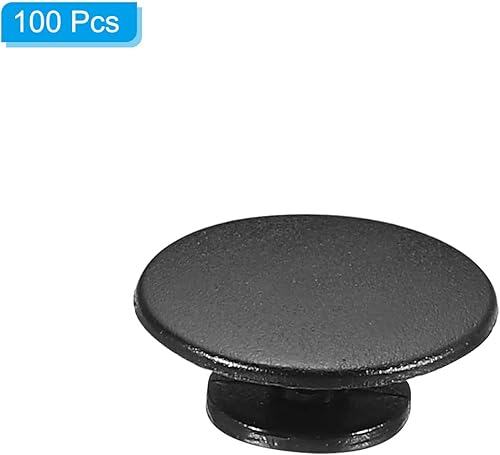 Miniatura 9 de PATIKIL Encanto de botón de plástico, hebilla de botón, accesorios de espalda pulsera zapato encanto decoración para adornos, Negro -