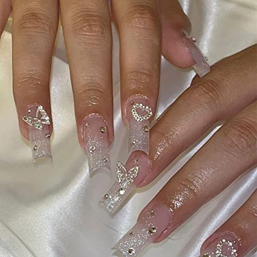 Butterfly Nail Charms Silver Butterfly Nail Gems 3D Metallic Butterflies Nail Rhinestones For Acrylic Nails Designs Shiny Butterfly Crystal Charms For Women Girls Nail Art Supplies Decoration 20Pcs #TOP4