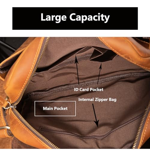 Leather Sling Bag for Men,Chest Bag Shoulder Bag Crossbody Bag Travel Hiking Daypack(Dark Brown)3