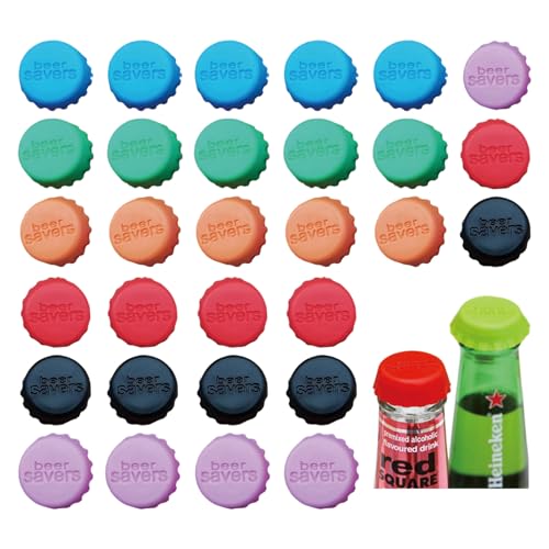30 Pcs Silikon Kronkorken, Flaschenverschluss Bunt Bierflaschen Deckel Bierflaschenverschlüsse Bierdeckel flaschendeckel bier Universal Bunt, Weinflaschenverschluss Reusable Von Bier Saft-und Glasfla