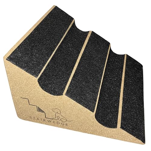 Original StairWedge™ - New Enhanced Tread Grip! Ramp for Small Dogs Breeds - Fits Standard Staircase - Wedge Shape Stair Ramp for Dogs and Pets - Multi-Patent Pending (1single)