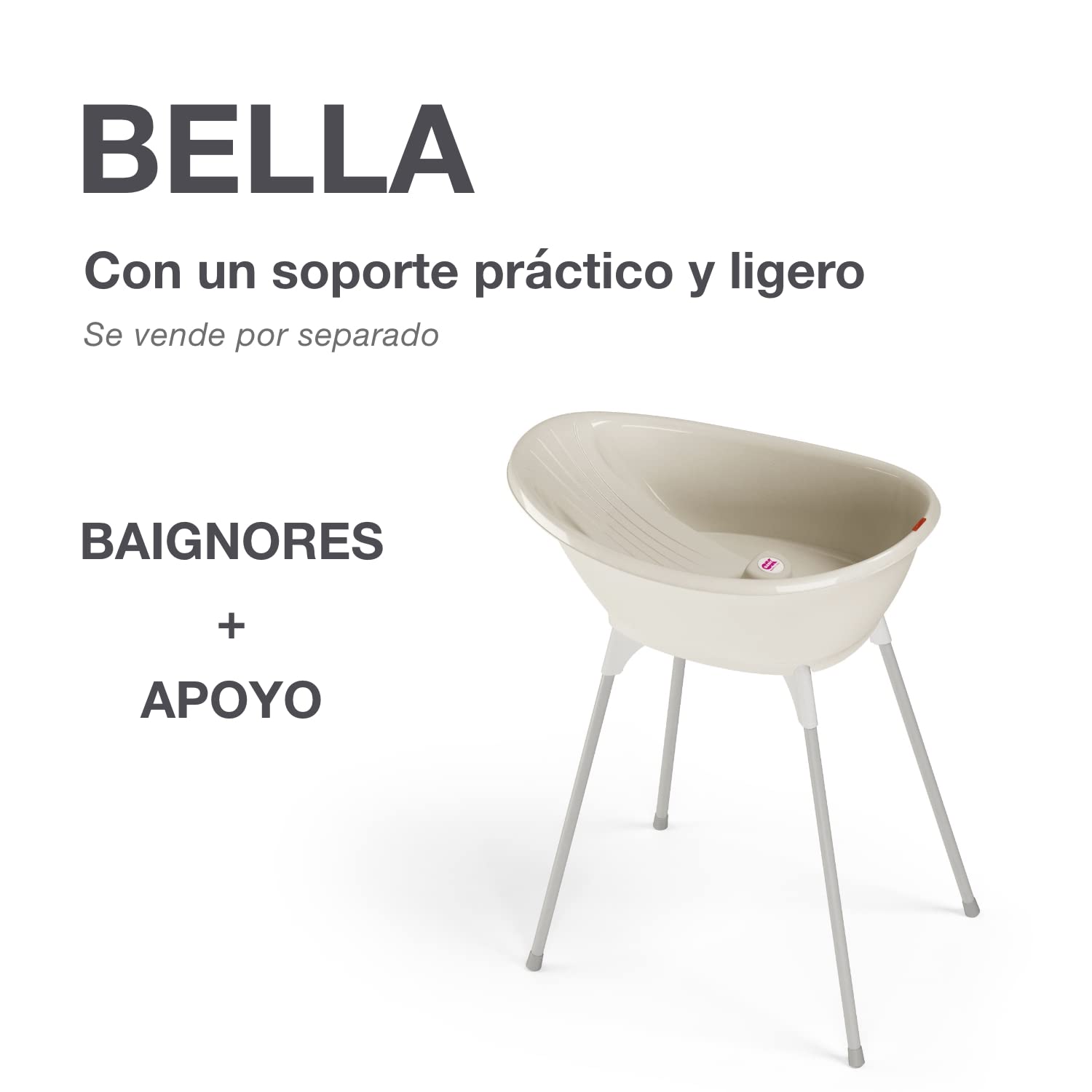 OKBABY Soporte bañera para cubeta Bella - Patas plegables, ocupa muy poco espacio - Perfecto para la hora del baño desde 0-12 meses (Max 15 Kg)