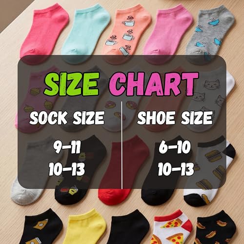 Image of Tipi Toe Women's 20 Pack Colorful Low Cut Socks - Lightweight, Breathable Design for All-Day Comfort Sizes 9-11 /10-13