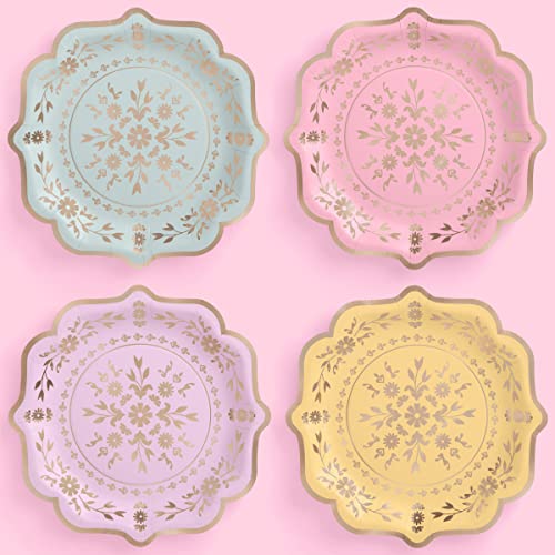 Catálogo para Comprar On-line Platos para pastel - los más vendidos. 48 xo, Platos de porcelana pastel Fetti – Paquete de 24 unidades, 9 pulgadas, decoraciones de fiesta de cumpleaños, fiesta de despedida de soltera, fiesta de Pascua, platos de...