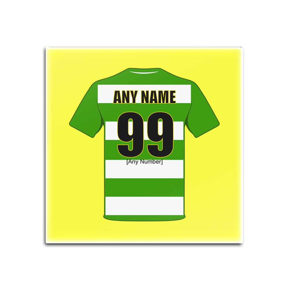 UNIGIFT Personalised Gift - Yeovil Town Square Glass Coaster (Football Club Design Theme, Colour Options) - Any Name/Message on Your Unique Mat Pad - The Glovers