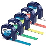 Voll funktionsfähig, für den Innen - und Außenbereich geeignet - Madhurlabels Kompatible zum Dymo Etikettenband 12mm, Es ist wasser-, öl-, abrieb- und UV-beständig und wird für die alltägliche Markierung im Büro und für die Gartenarbeit empfohlen.