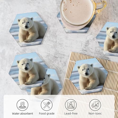 Dessous de verre céramique absorbante avec support métal et liège isolant - 6