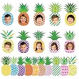 gisgfim 80Pcs Summer Cutouts Pineapple Decoration Bulletin Board Luau Tropical Paper Cut-Outs Classroom Decor for DIY Craft Photo Wall Summer Hawaiian Beach Kindergarten Preschool Party Favor Supply
