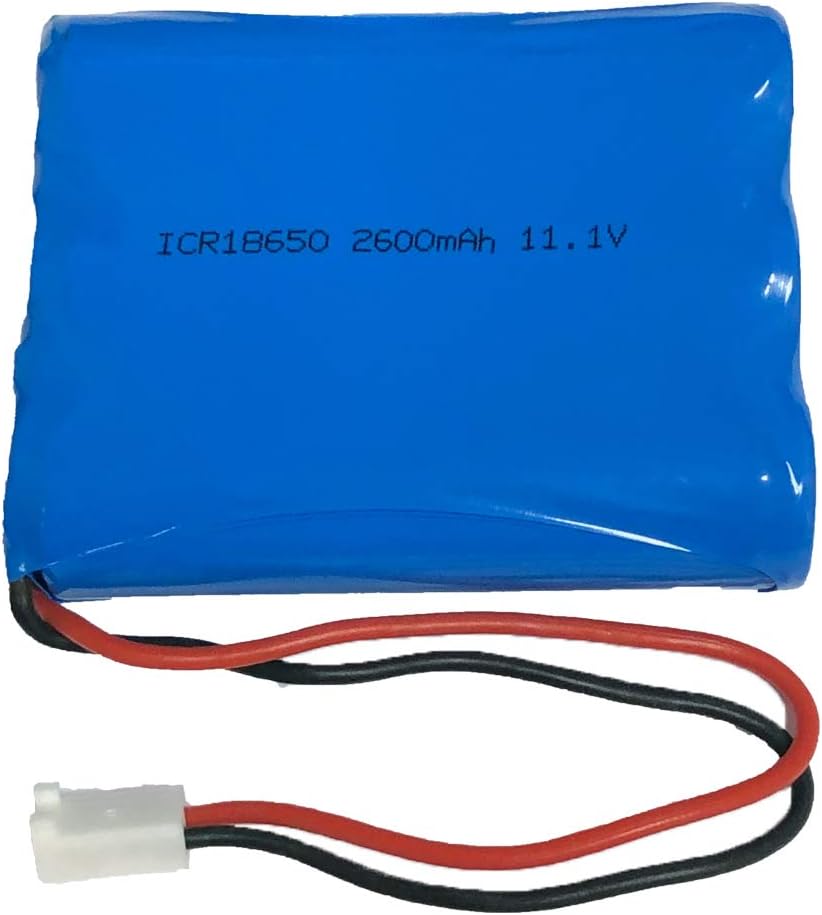11.1V 2600mAh 3 Cell Lithium ion 18650 28.86Wh Rechange Battery Pack with 2 Pin MTA-100 Connectors
