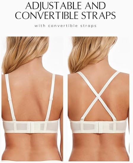 Deyllo - Brasier de encaje para mujer con efecto de realce de busto