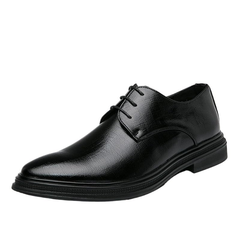 Mens Thick Sole Lace-Up British Style Casual Leather Shoes Comfortable Business Oxford Footwear
