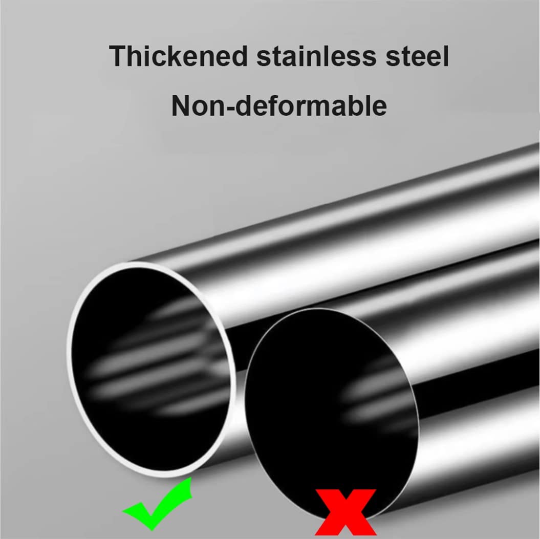 Barre de suspension extensible en acier inoxydable réglable sans perçage et finition naturelle élégante, s'adapte aux espaces de 60 à 100 cm pour une fixation facile