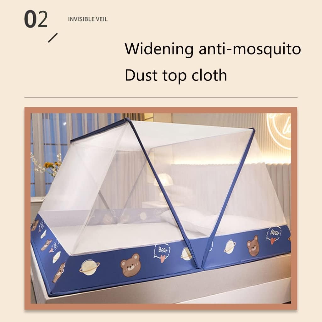 Folding Mosquito Net Tent, Unisex Adult Kids Bed Cover Used for Home Room and Outdoor Travel to Use (Color : Yellow, Size : 135 * 190)
