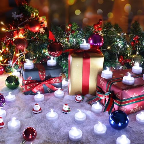 Image of Topstone Remote Controlled LED Tea Light,White Flickering Bulb,Long Lasting Battery Operated LED Votive Candle with Timer,Pack of 12