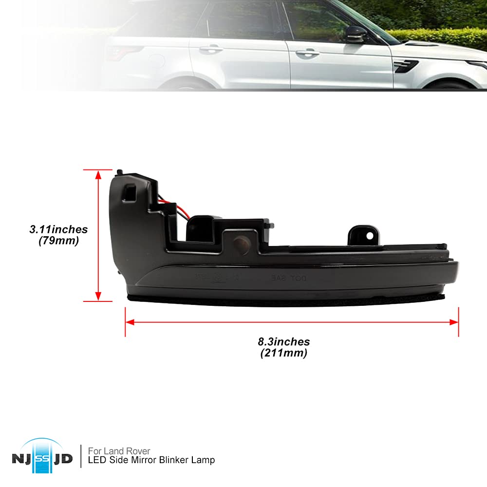 Para Land Rover Discovery 17-18 Range Rover Sport 14-18 Range Rover Evoque MK4 Dynamic LED Espejo lateral Intermitente Intermitente Ala lateral Espejo retrovisor Luz de señal de giro