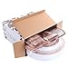 WDF150PCS Rose Gold Plastic Plates with Plastic Silverware