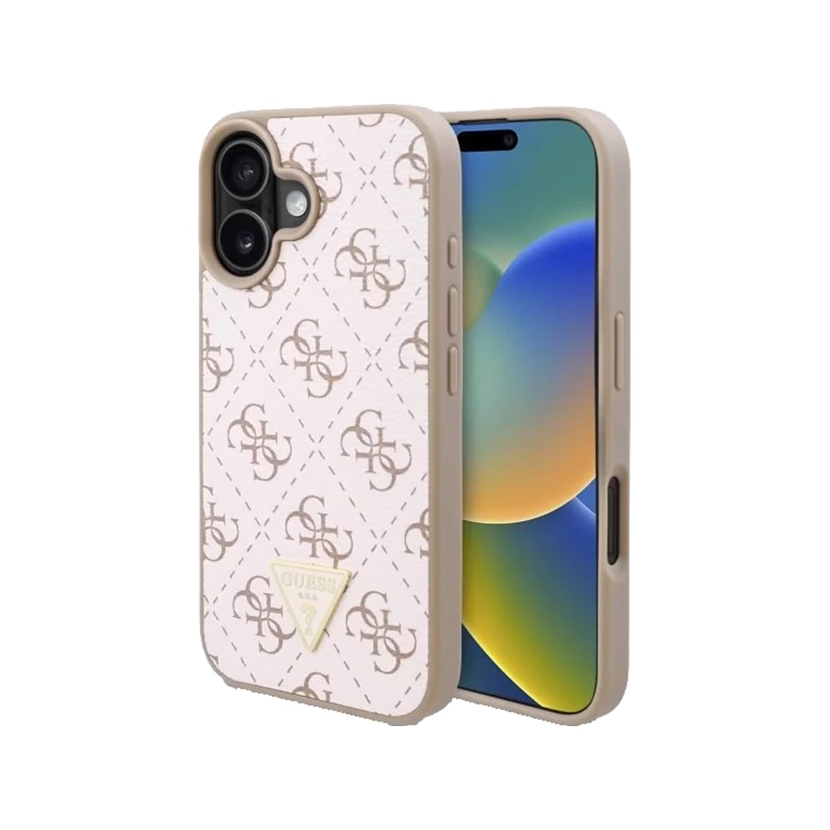 Guess Étui en Cuir PU pour iPhone 16 Plus