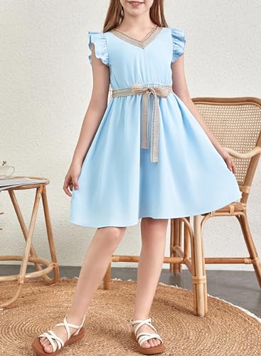 blibean Tween Girls Elegant Dresses Kids Semi Formal Dress Size 6-15 Years4