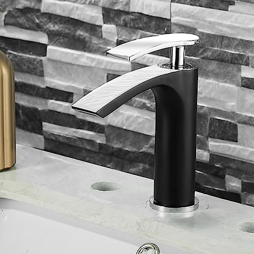 Robinet cascade pour vasque de comptoir en cuivre résistant aux éclaboussures