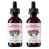 Maxi Health Homeopathic Gripe Water for Babies – Fast Acting Homeopathic Colic Calm Baby Gas Drops for Newborns – Natural Chamomile, Ginger, Peppermint & Fennel Baby Water for Hiccups 2PK