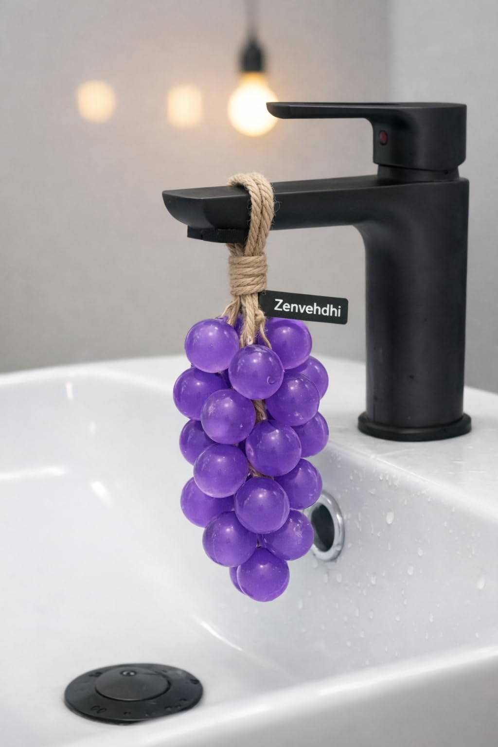 Herbal Red Grape-Shaped Hand Soap | Natural Eco-Friendly Bath Soap | Hanging Decorative Soap | 12-Month Shelf Life | Rose fragrance (Lavender)-image-9