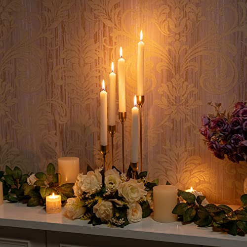 Gold 5 Arms Candelabra Taper Candle Holders For Table Centerpieces, Metal Candlestick Holder For Wedding Christmas Party Decor #TOP1