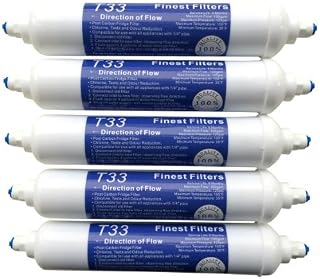 5 x In Line Fridge Water Filters Compatible with Samsung, Daewoo, LG etc