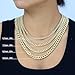 Nuragold 14K Real Yellow Gold Miami Cuban Lightweight Link Chain Necklace 16