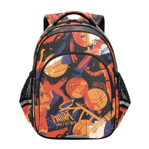 Sac à dos basket orange ergonomique avec bretelles rembourrées enfant