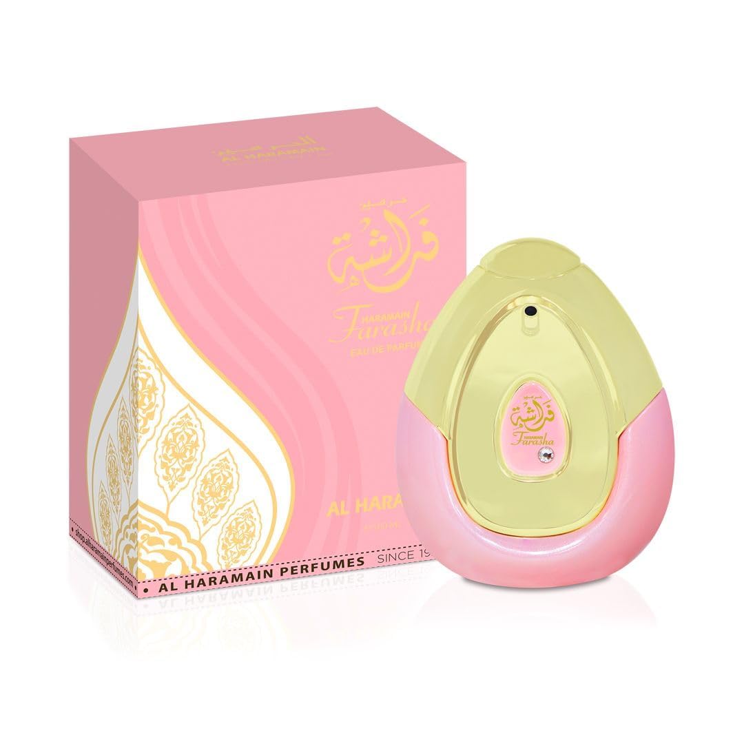 Al Haramain Farasha – Arabian Perfume for Women – Long Lasting Fragrance with Floral Woody Musk Green Notes – Arabic Eau de Parfum – 3.33 oz EDP Spray Al Haramain Farasha – Arabian Perfume for Women – Long Lasting Fragrance with Floral Woody Musk Green Notes – Arabic Eau de Parfum – 3.33 oz EDP Spray