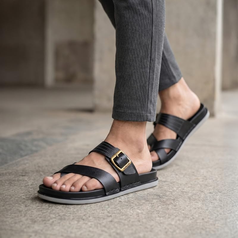 Image of WALKAROO Comfort Sandal For Men's|CloudStep Dual-Density PU Sole - Ultimate Comfort|Stylish Casual Wear|WE1353
