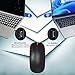 WREANU Wireless Bluetooth Mouse Rechargeable Laptop Mice with LED Lights Silent Slim Use(BT5.2 and 2.4G Portable USB) Dual Mode Computer Mouse for Laptop/iPad/Tablet/Apple/Computer/Mac (Black)