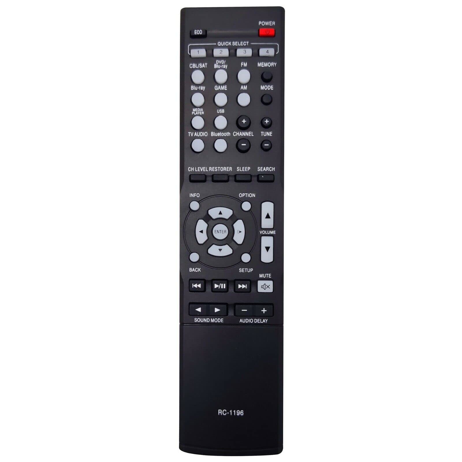 Generic Denon RC-1196 Replacement Remote Control fit forr AVR-X510BT AVR-S500BT AVR-X520BT AVR-S510BT X500, X Series RC-1169 AVR-1613 AVR-1513 DHT-1513B RC-1189 X520 X500 X540 and X Series