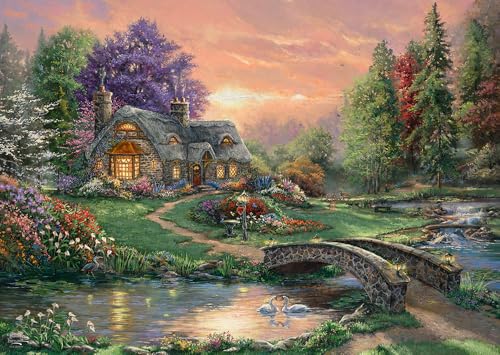 Schmidt Spiele Thomas Kinkade, Sweetheart Retreat-Puzzle de 1000 Piezas, Multicolor, Talla única...