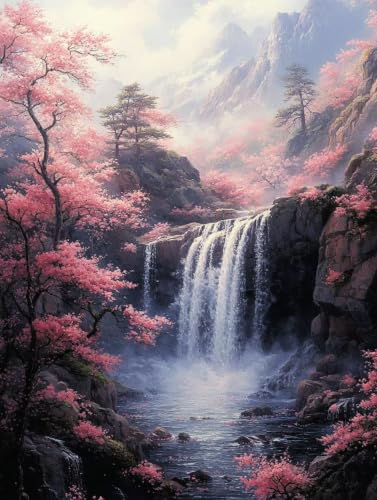 Diamond Painting Adulte paysage cascade 80x100cm pour decoration
