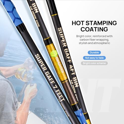 TRHUNTER Carbon Fiber Fishing Gaff Saltwater Fish Gaff with S316 Stainless Steel Fishing Hook (Blue Gaff - 4'8'' - 4'' Hook) by TRHUNTER - Image 7
