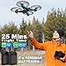 REDRIE Foldable Mini Drone - 1080P FPV Camera, Altitude Hold, Gestures Selfie, Waypoint Fly, Headless Mode, 3D Flip, One Key Start, 3 Speed Modes, Circle Fly, 2 Batteries