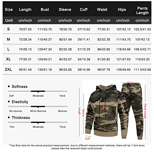 Manluodanni Men's Casual Sweatsuit Jogging Athletic Long Sleeve Running Tracksuitwith Kangaroo Pockets, 105Khaki-M #TOP5