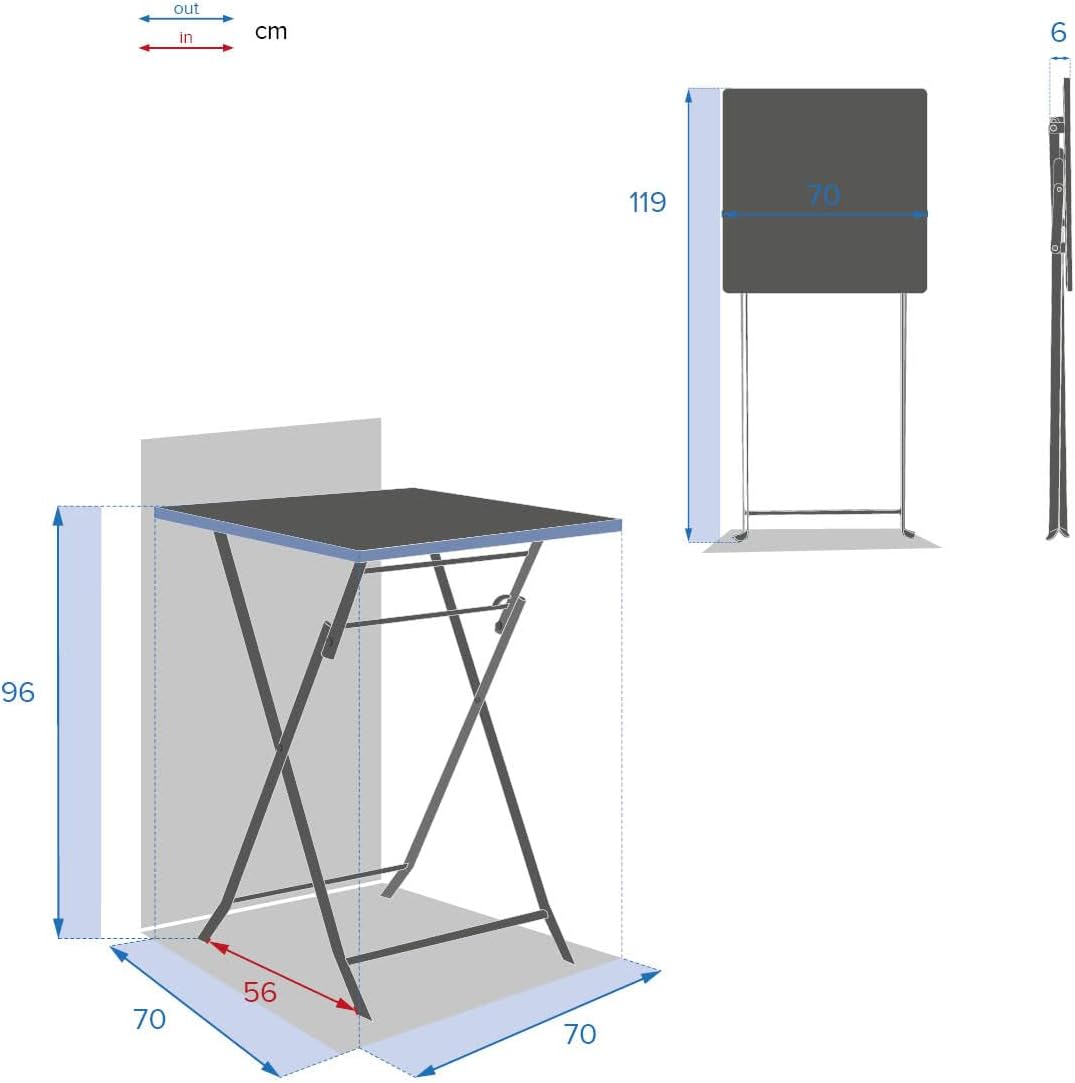 Hespéride Greensboro Folding Bar Table 2 Seater Mustard