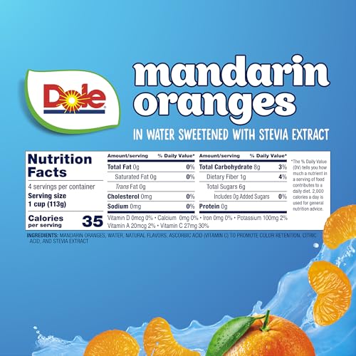 Image of Dole Fruit Bowls Mandarin Oranges, 4oz, 24 Cups