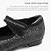 Stelle Tap Shoes for Girls Boys PU Leather Non-Slip Dance Shoes for Toddler/Little Kid/Big Kid(Black Giltter,11ML)