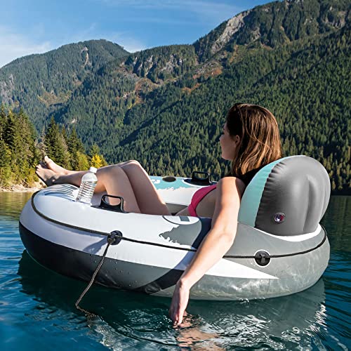 Intex Aqua River Run 1 Fire Edition Sport Lounge, Inflatable Water Float, 53" Diameter #TOP6