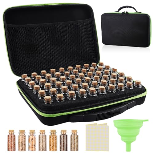 Bordeag Saatgut Aufbewahrungsbox mit 60 Glasflaschen